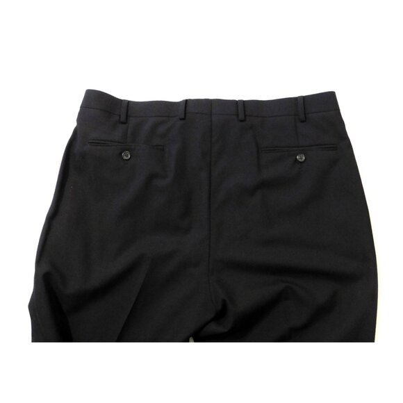 Ralph Lauren Slacks Mens Size 36x32 Black Pleated Cuffed Business Dress Pant - Picture 5 of 7